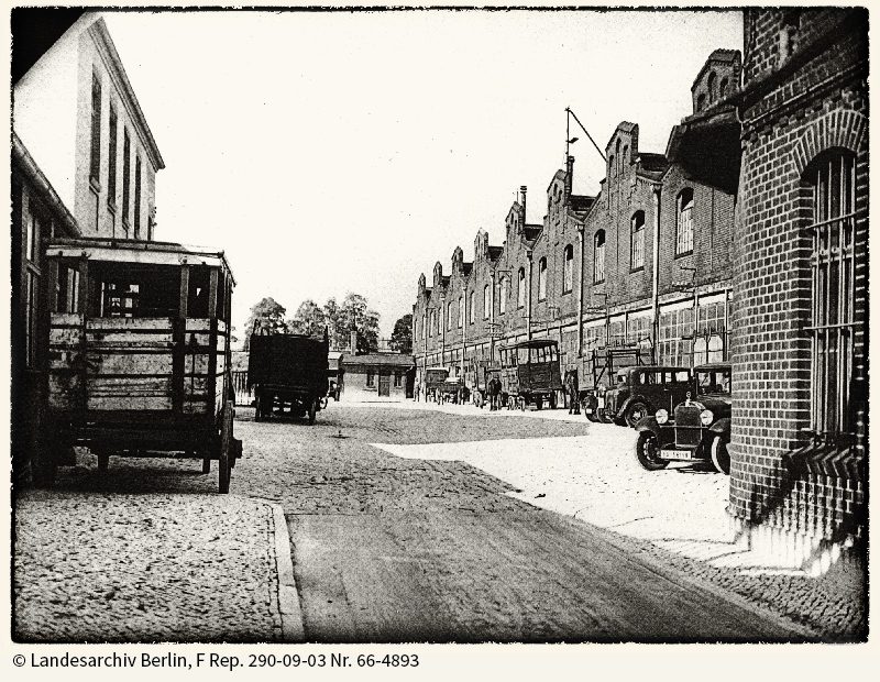 Landesarchiv_02_WEBSEITE_800px Teilansicht des Magerviehhofs mit den Viehhallen, 1934